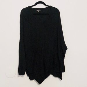 Lord & Taylor asymmetrical black sweater